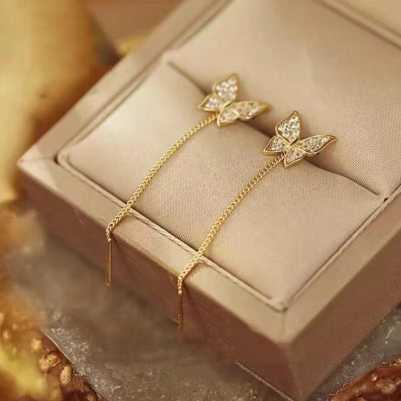 chic 2pcs butterfly earrings for girls captivating fashion accessory perfect for daily wear birthday celebrations details 2