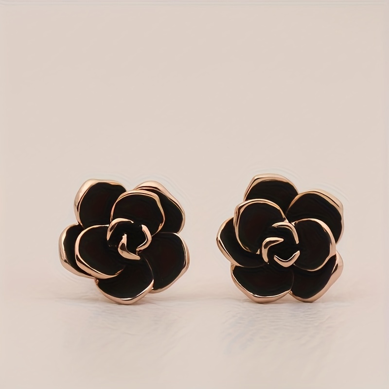 vintage flower camellia earrings trendy party jewelry christmas halloween thanksgiving day easter valentines day gift for family friends details 1