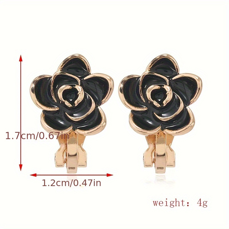 vintage flower camellia earrings trendy party jewelry christmas halloween thanksgiving day easter valentines day gift for family friends details 4