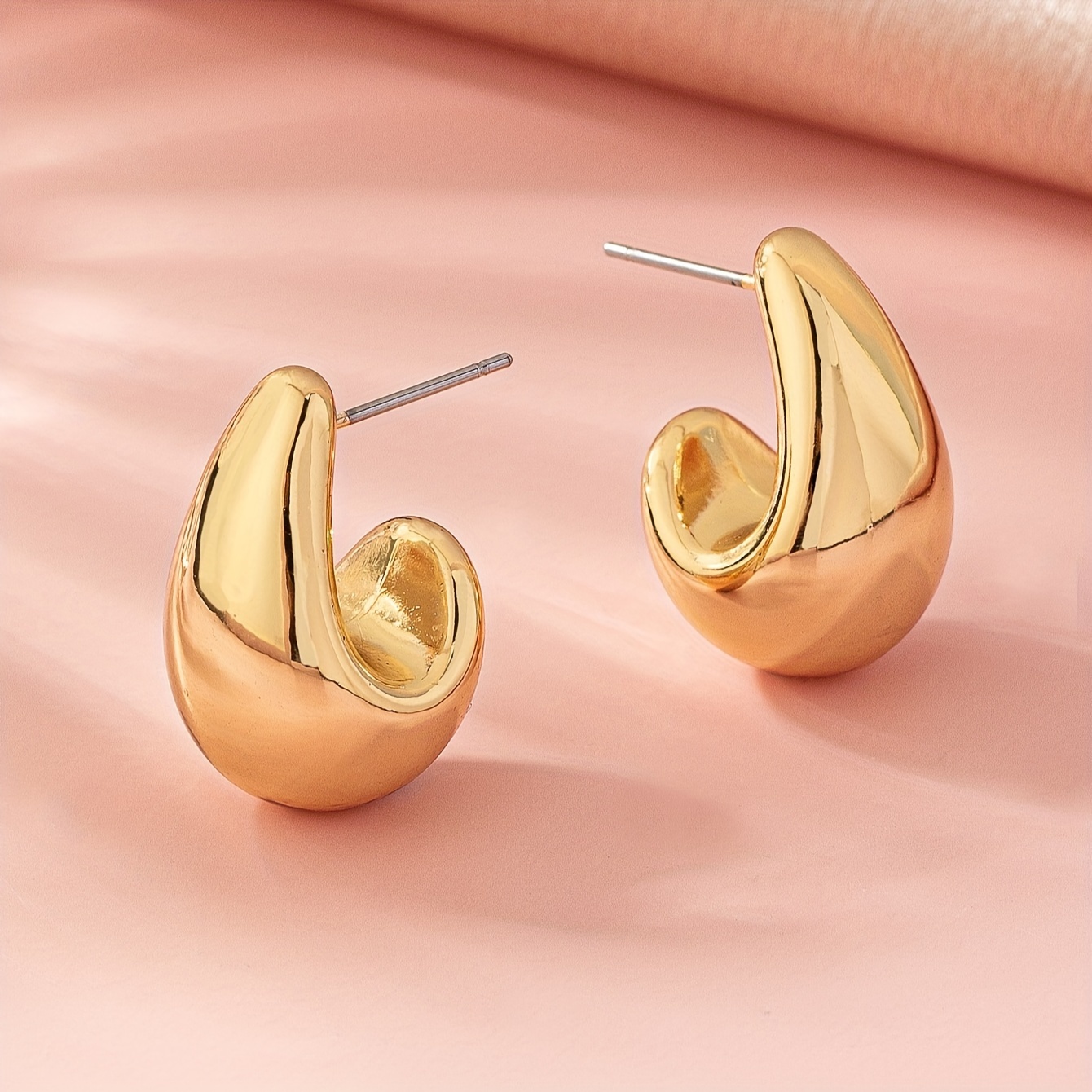 elegant classic style womens fashionable c shaped earrings ear studs for everyday details 3