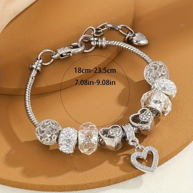 glamorous shiny rhinestone beaded bracelet dazzling diy hand jewelry with adjustable   yet fashionable personalized style for every occasion details 2