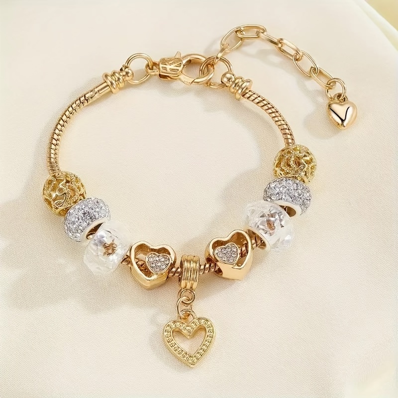 glamorous shiny rhinestone beaded bracelet dazzling diy hand jewelry with adjustable   yet fashionable personalized style for every occasion details 3