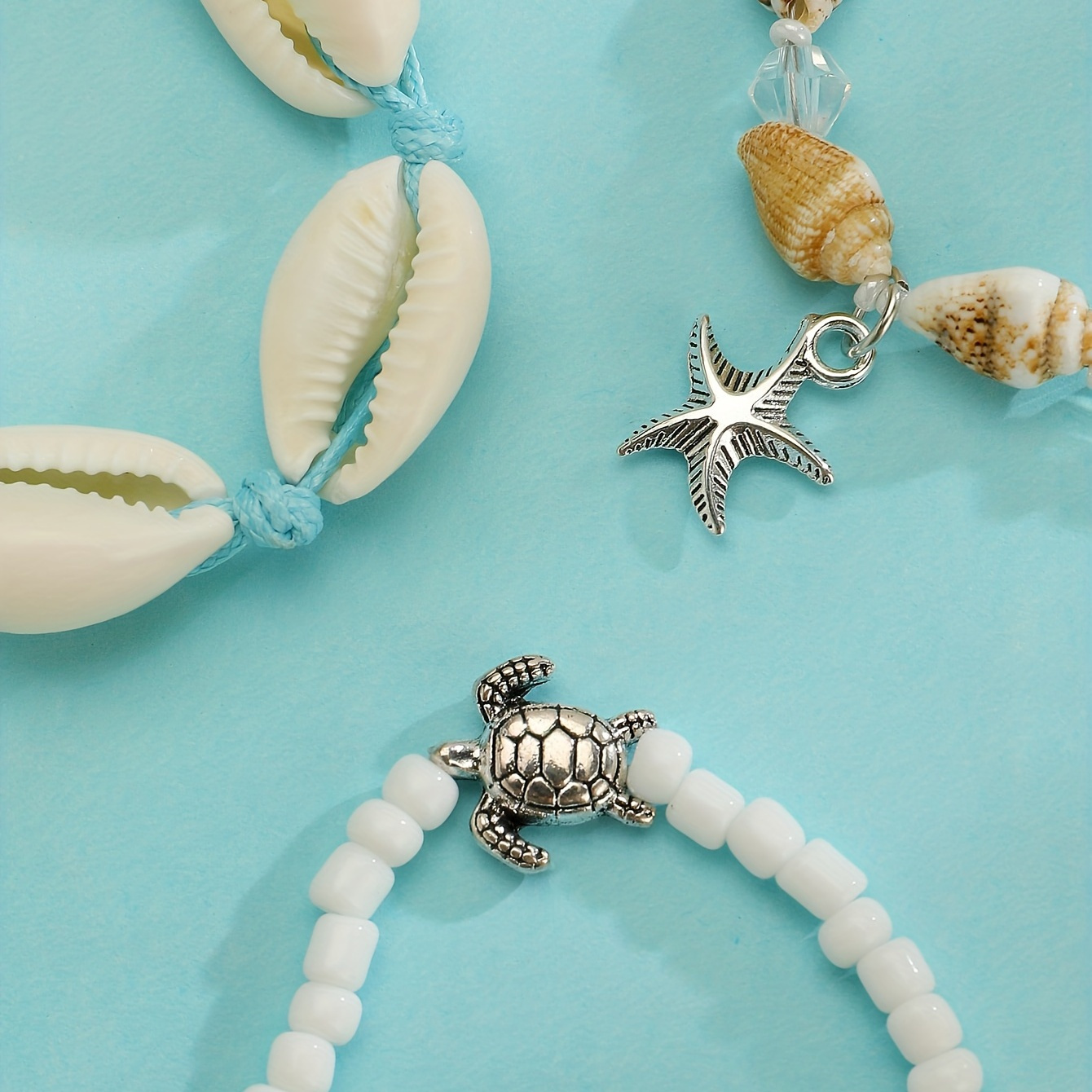 3pcs set ocean style turtle   beads bracelet for vacation holiday jewelry accessories gifts details 3