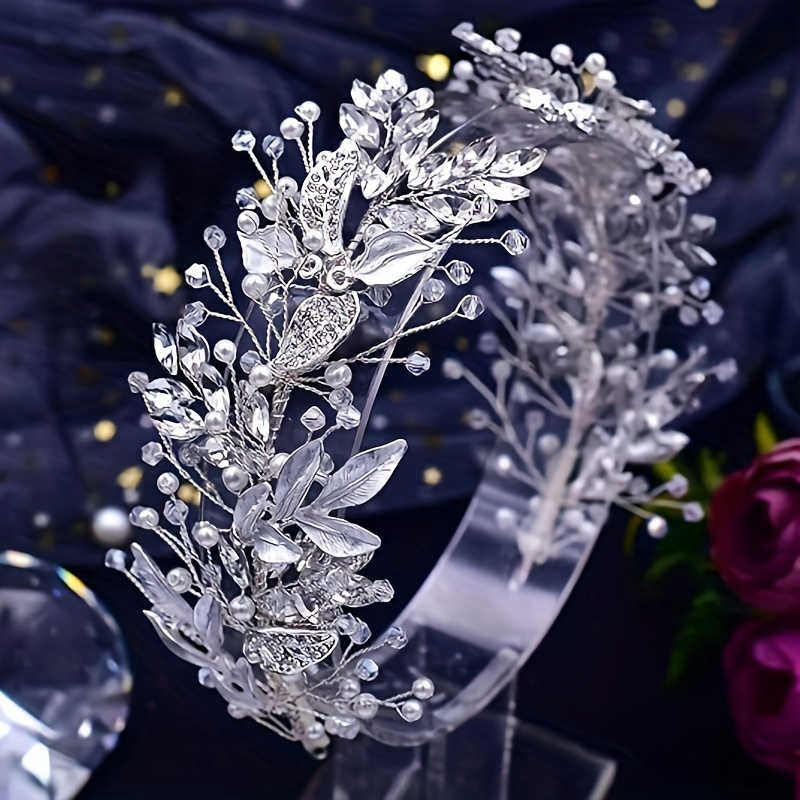 an elegant bridal alloy diamond shaped hair accessory with diamonds party outfit hair accessory birthday gift details 4