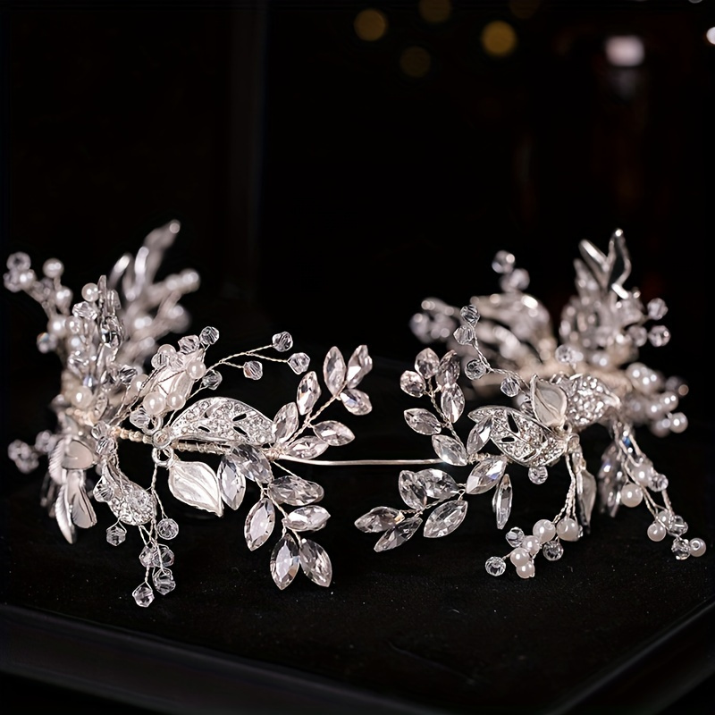 an elegant bridal alloy diamond shaped hair accessory with diamonds party outfit hair accessory birthday gift details 5