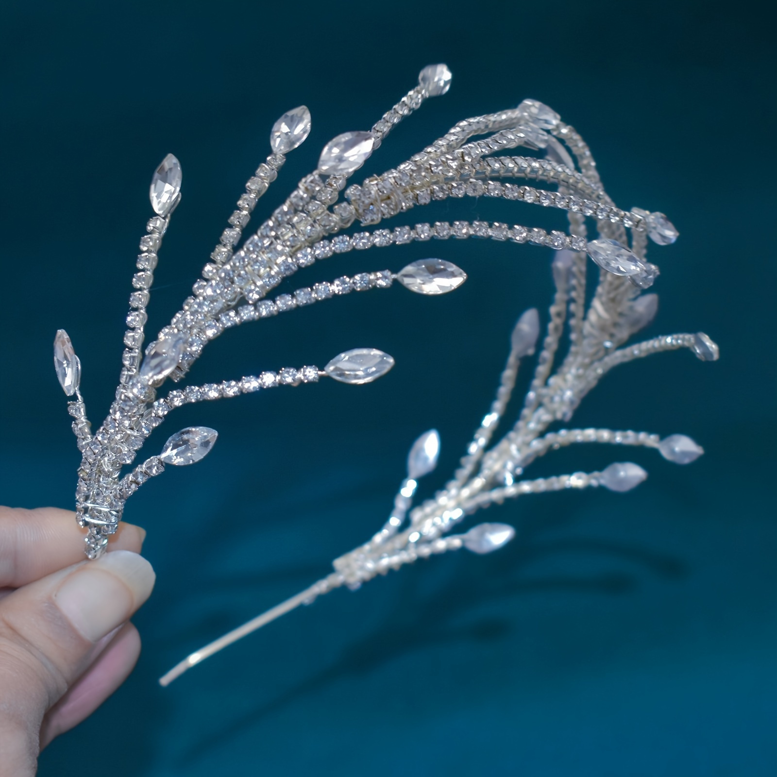 bridal headdress handmade rhinestone woven press band wedding headband wedding bridal hair accessories hand woven headband bride headdress accessories bridesmaid headdress accessories press tuinga details 5