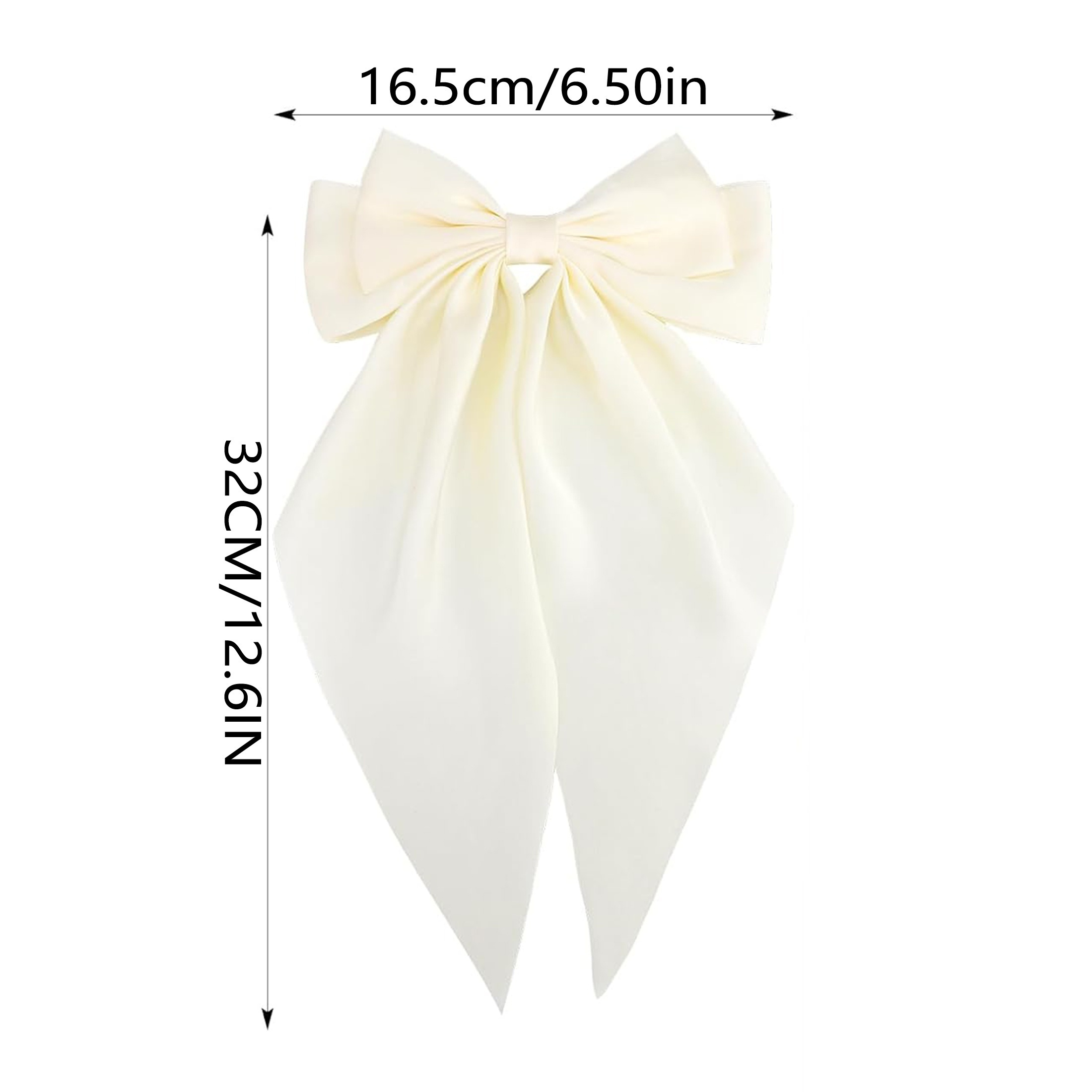 3 pcs elegant solid color satin ribbon bow shape barrettes fashion women hair accessories and daily use details 3